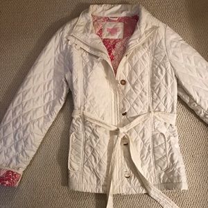 Lilly Pulitzer white quilted jacket